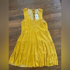 Hem & Thread Mustard Polka Dot Dress